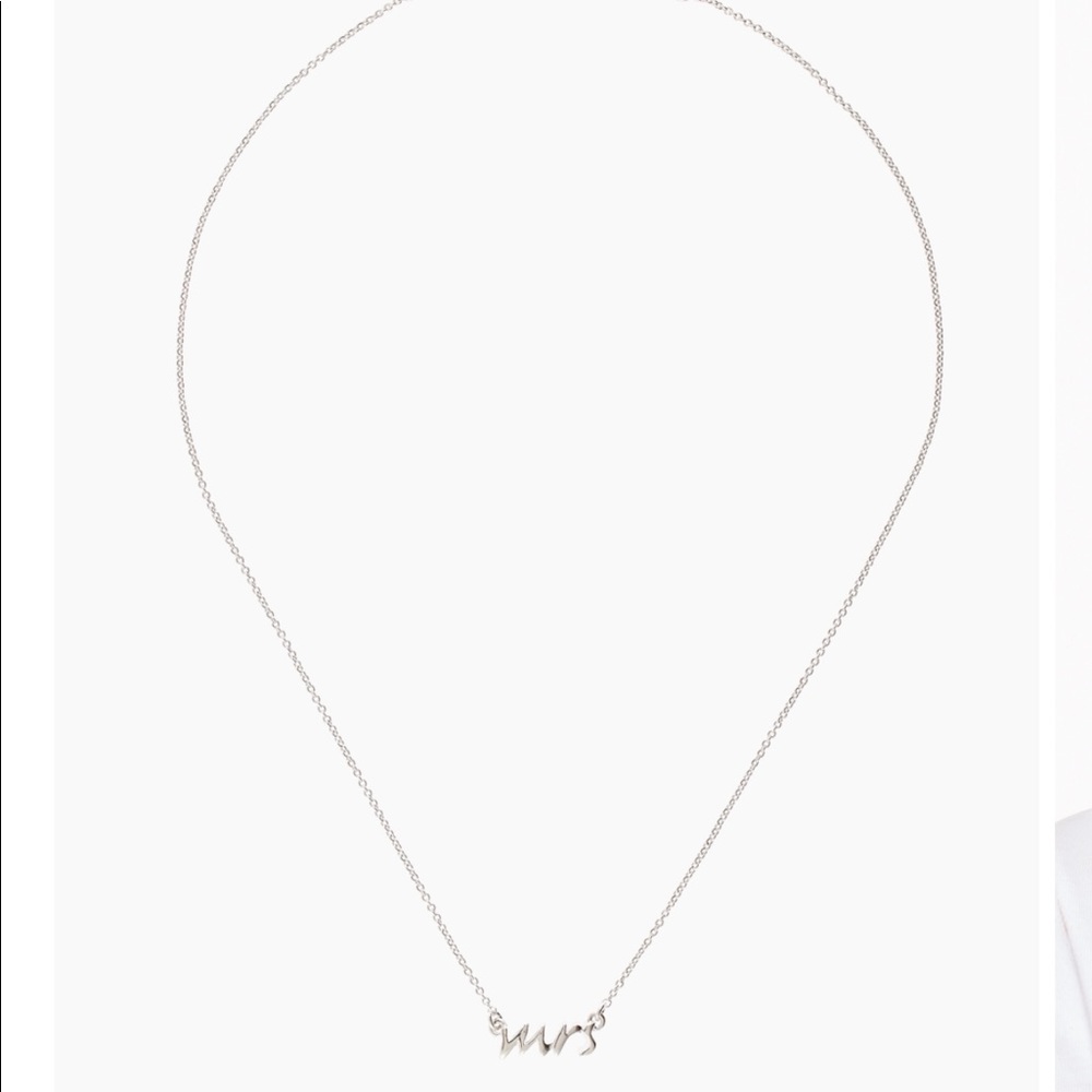 Kate Spade Mrs necklace - silver